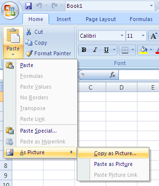 Copy as Picture in Excel